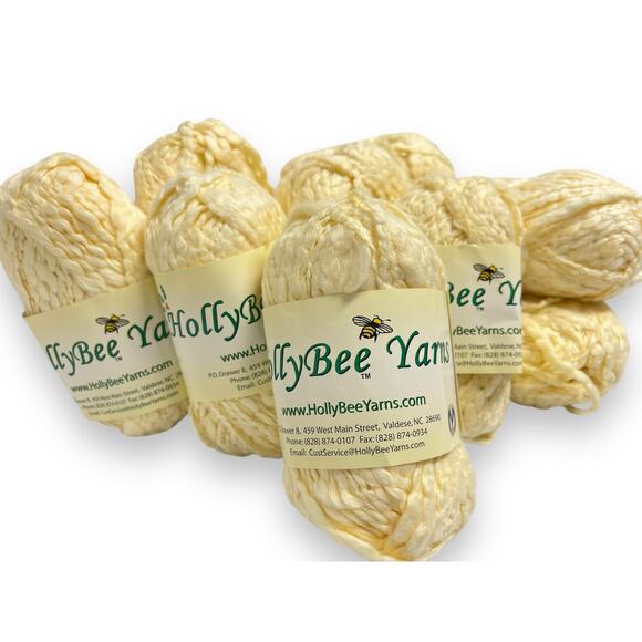 10 Skeins Holly Bee Yarns Cotton Boucle Yarn | A491 Custard Cream - Picture 2 of 8